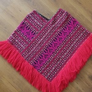 EUC Vintage Flawless Mexican embroidered Poncho